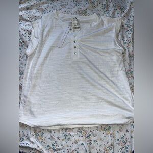 Jane and Delancey White Sleeveless Top